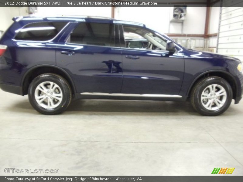 True Blue Pearl / Dark Graystone/Medium Graystone 2012 Dodge Durango SXT AWD