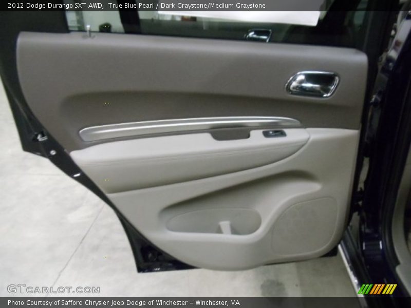 True Blue Pearl / Dark Graystone/Medium Graystone 2012 Dodge Durango SXT AWD