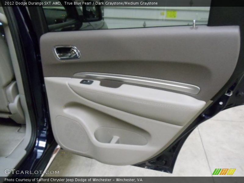 True Blue Pearl / Dark Graystone/Medium Graystone 2012 Dodge Durango SXT AWD