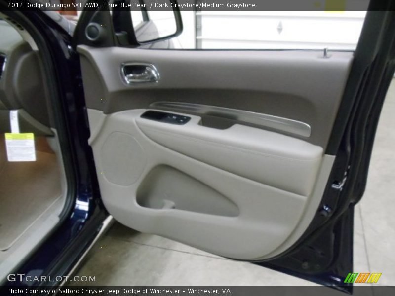 True Blue Pearl / Dark Graystone/Medium Graystone 2012 Dodge Durango SXT AWD