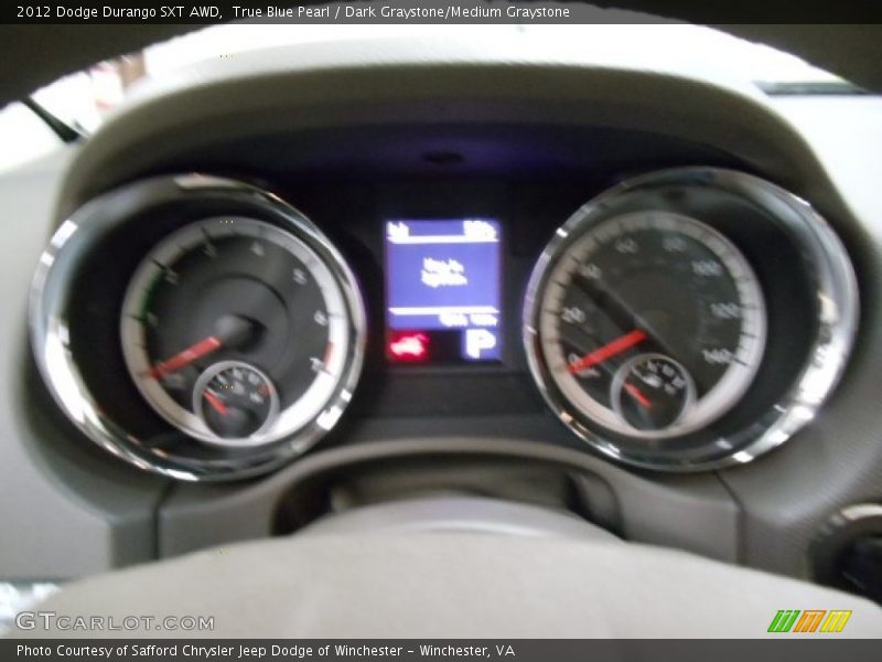 True Blue Pearl / Dark Graystone/Medium Graystone 2012 Dodge Durango SXT AWD