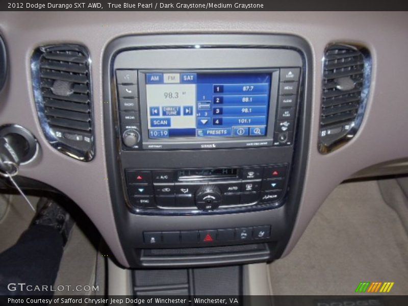 True Blue Pearl / Dark Graystone/Medium Graystone 2012 Dodge Durango SXT AWD