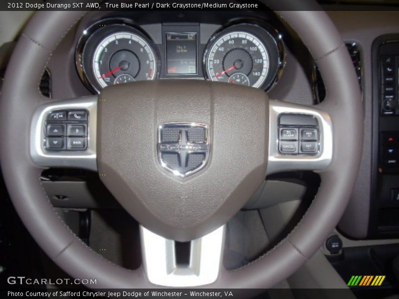 True Blue Pearl / Dark Graystone/Medium Graystone 2012 Dodge Durango SXT AWD