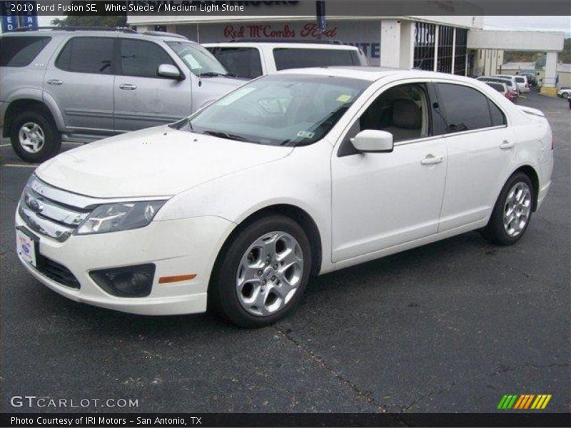 White Suede / Medium Light Stone 2010 Ford Fusion SE