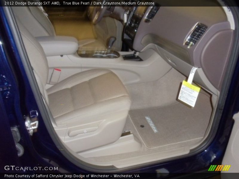 True Blue Pearl / Dark Graystone/Medium Graystone 2012 Dodge Durango SXT AWD