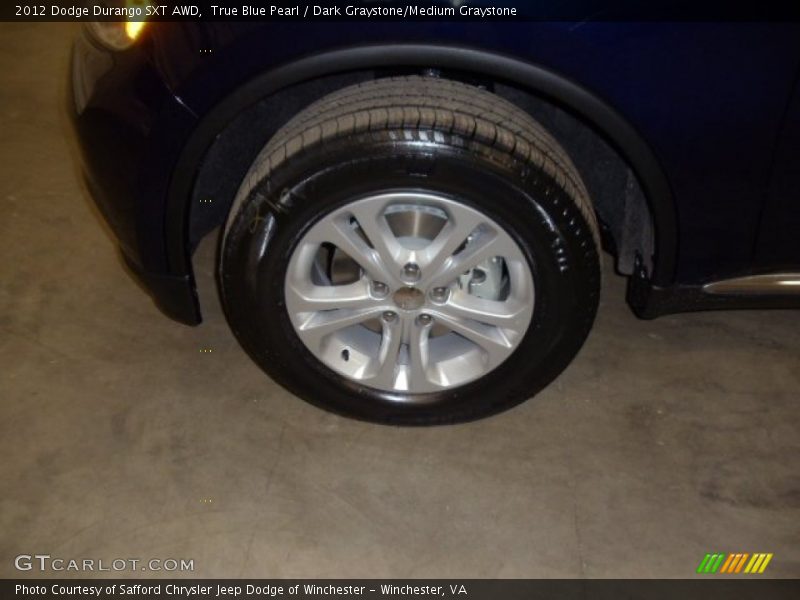 True Blue Pearl / Dark Graystone/Medium Graystone 2012 Dodge Durango SXT AWD