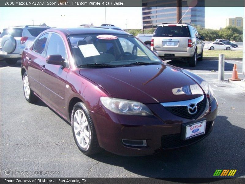 Phantom Purple Mica / Beige 2008 Mazda MAZDA3 i Sport Sedan