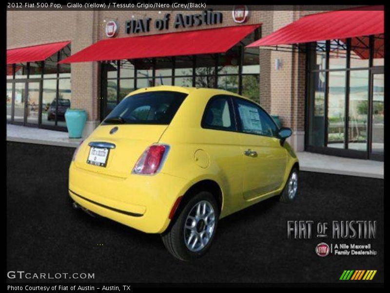 Giallo (Yellow) / Tessuto Grigio/Nero (Grey/Black) 2012 Fiat 500 Pop