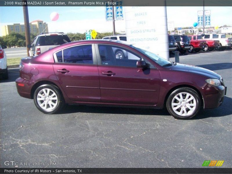 Phantom Purple Mica / Beige 2008 Mazda MAZDA3 i Sport Sedan