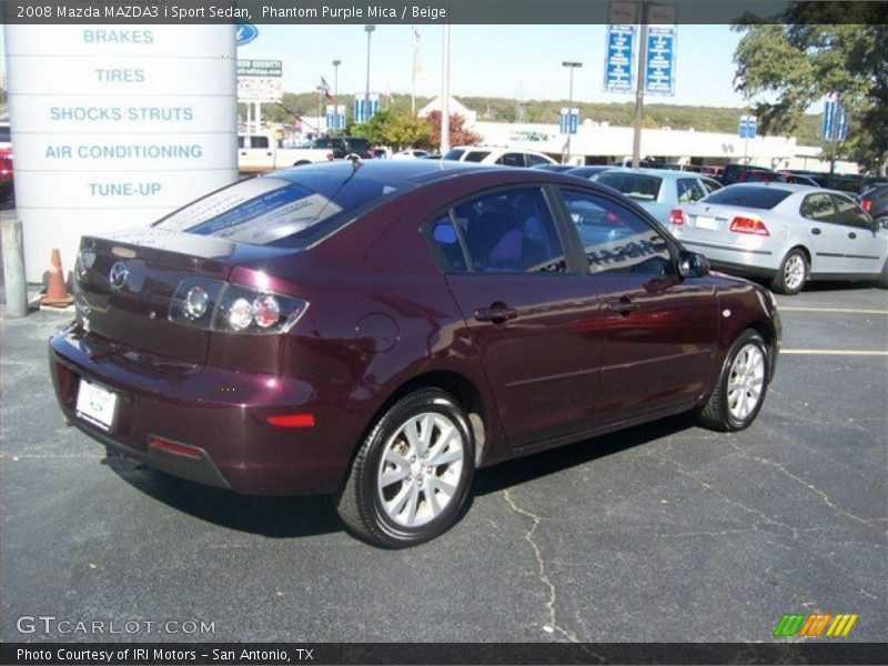 Phantom Purple Mica / Beige 2008 Mazda MAZDA3 i Sport Sedan