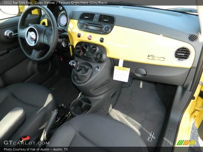 Giallo (Yellow) / Tessuto Grigio/Nero (Grey/Black) 2012 Fiat 500 Pop