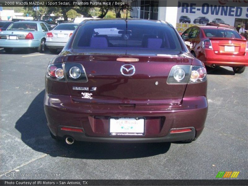 Phantom Purple Mica / Beige 2008 Mazda MAZDA3 i Sport Sedan