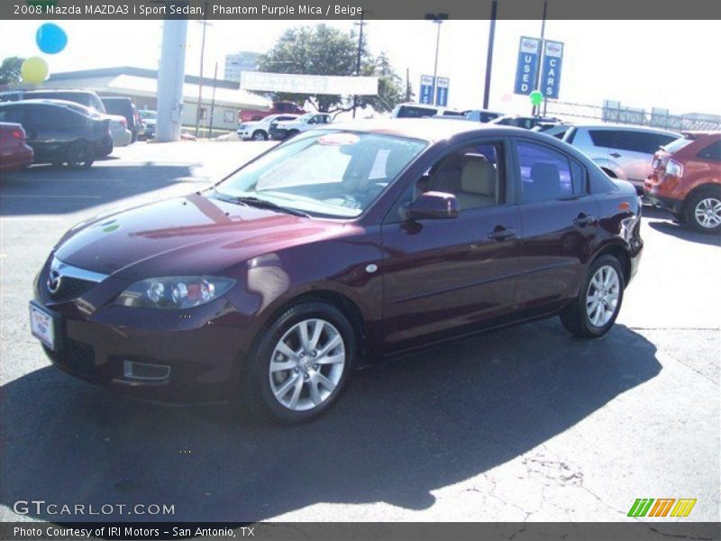 Phantom Purple Mica / Beige 2008 Mazda MAZDA3 i Sport Sedan