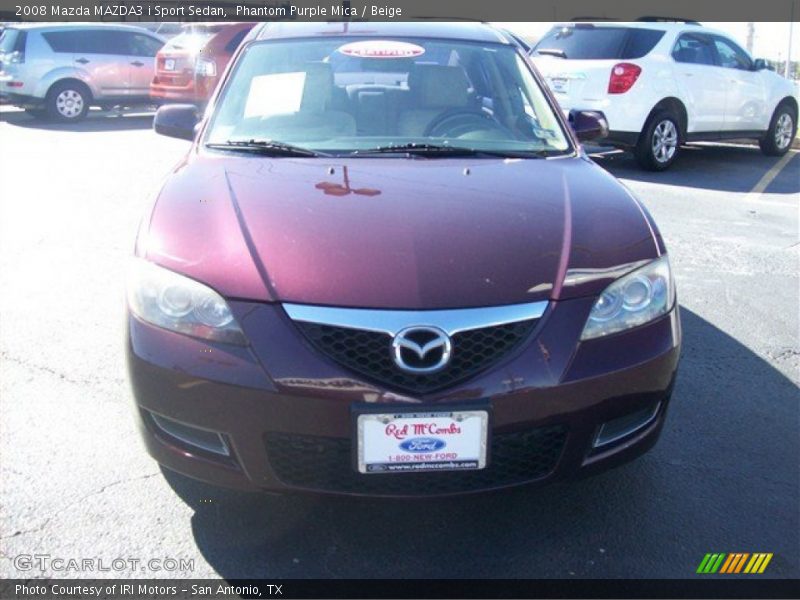 Phantom Purple Mica / Beige 2008 Mazda MAZDA3 i Sport Sedan