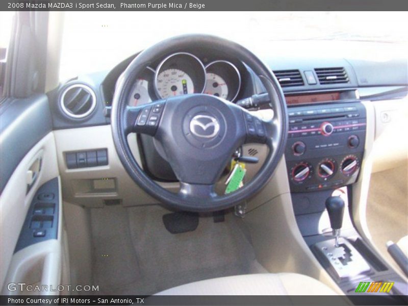 Phantom Purple Mica / Beige 2008 Mazda MAZDA3 i Sport Sedan