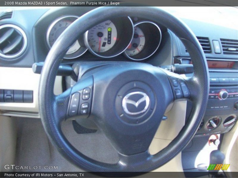 Phantom Purple Mica / Beige 2008 Mazda MAZDA3 i Sport Sedan
