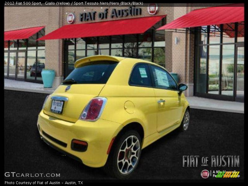 Giallo (Yellow) / Sport Tessuto Nero/Nero (Black/Black) 2012 Fiat 500 Sport