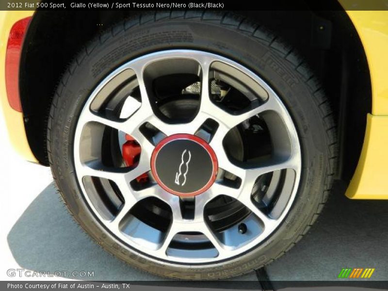 Giallo (Yellow) / Sport Tessuto Nero/Nero (Black/Black) 2012 Fiat 500 Sport
