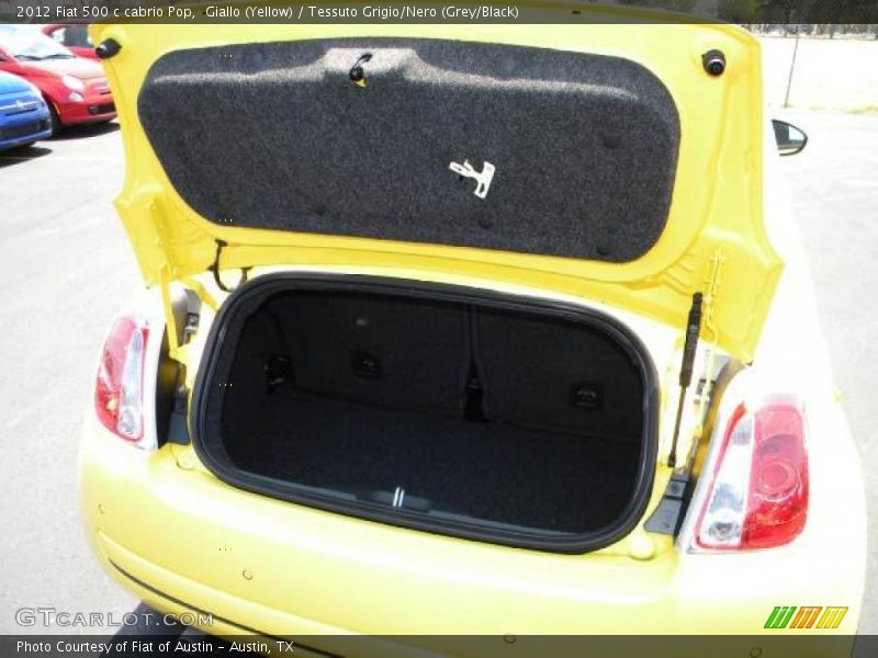 Giallo (Yellow) / Tessuto Grigio/Nero (Grey/Black) 2012 Fiat 500 c cabrio Pop