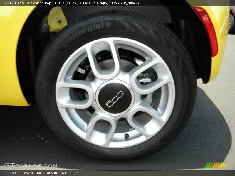 Giallo (Yellow) / Tessuto Grigio/Nero (Grey/Black) 2012 Fiat 500 c cabrio Pop
