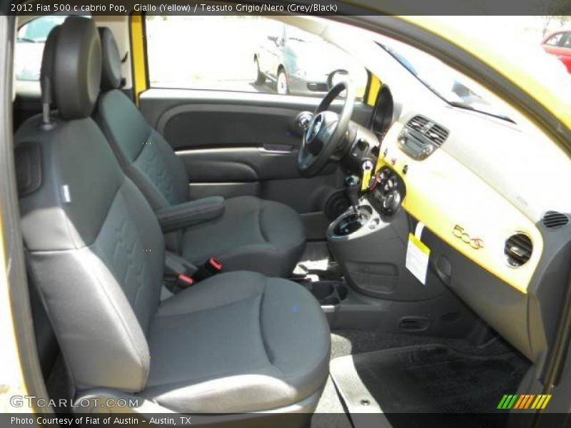 Giallo (Yellow) / Tessuto Grigio/Nero (Grey/Black) 2012 Fiat 500 c cabrio Pop