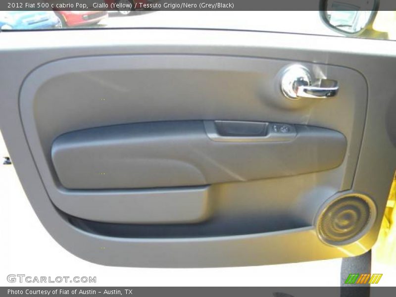 Giallo (Yellow) / Tessuto Grigio/Nero (Grey/Black) 2012 Fiat 500 c cabrio Pop