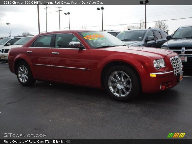 Inferno Red Crystal Pearl / Dark Slate Gray 2010 Chrysler 300 C HEMI