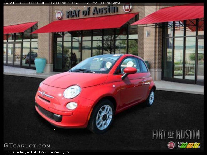 Rosso (Red) / Tessuto Rosso/Avorio (Red/Ivory) 2012 Fiat 500 c cabrio Pop