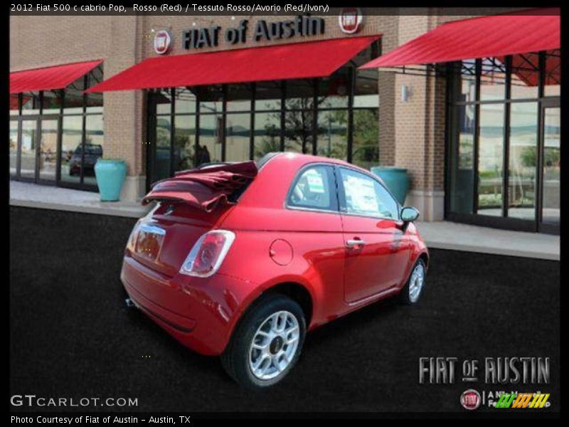 Rosso (Red) / Tessuto Rosso/Avorio (Red/Ivory) 2012 Fiat 500 c cabrio Pop