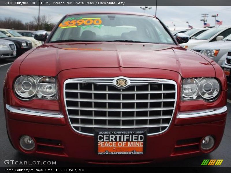 Inferno Red Crystal Pearl / Dark Slate Gray 2010 Chrysler 300 C HEMI
