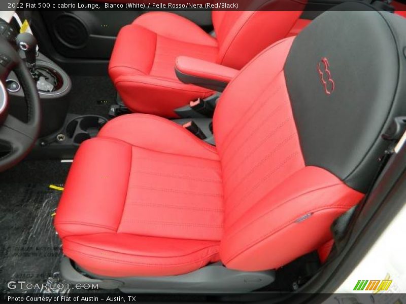  2012 500 c cabrio Lounge Pelle Rosso/Nera (Red/Black) Interior