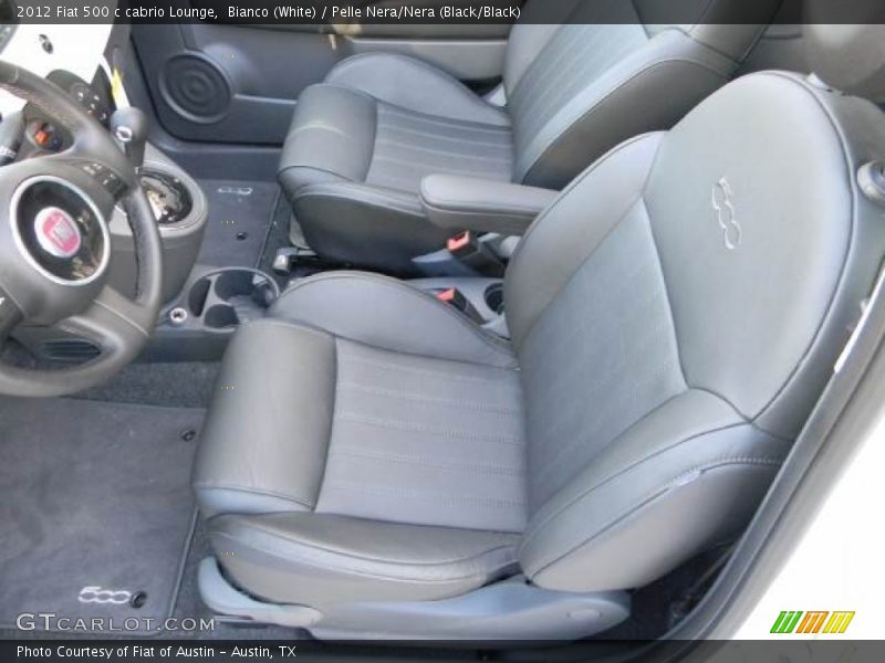  2012 500 c cabrio Lounge Pelle Nera/Nera (Black/Black) Interior