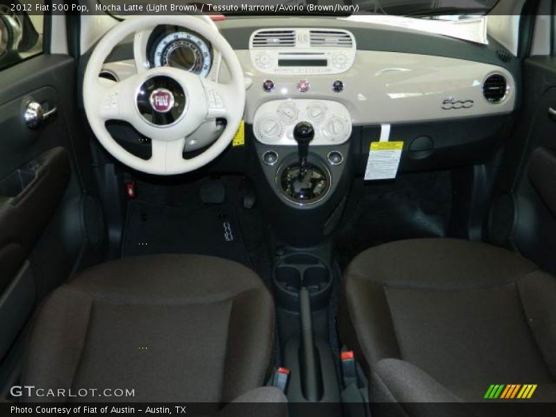 Mocha Latte (Light Brown) / Tessuto Marrone/Avorio (Brown/Ivory) 2012 Fiat 500 Pop