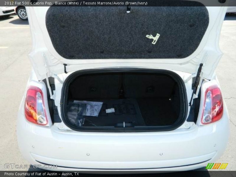 Bianco (White) / Tessuto Marrone/Avorio (Brown/Ivory) 2012 Fiat 500 c cabrio Pop