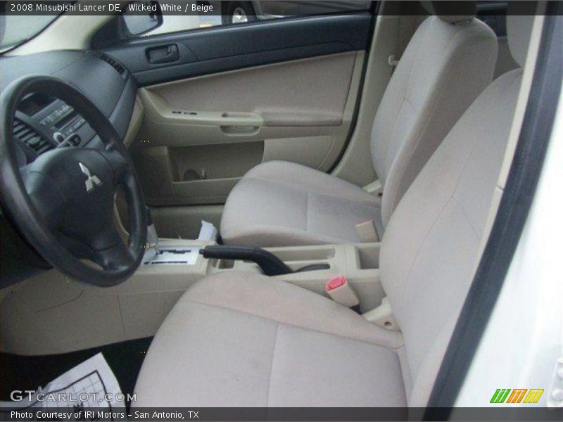 Wicked White / Beige 2008 Mitsubishi Lancer DE