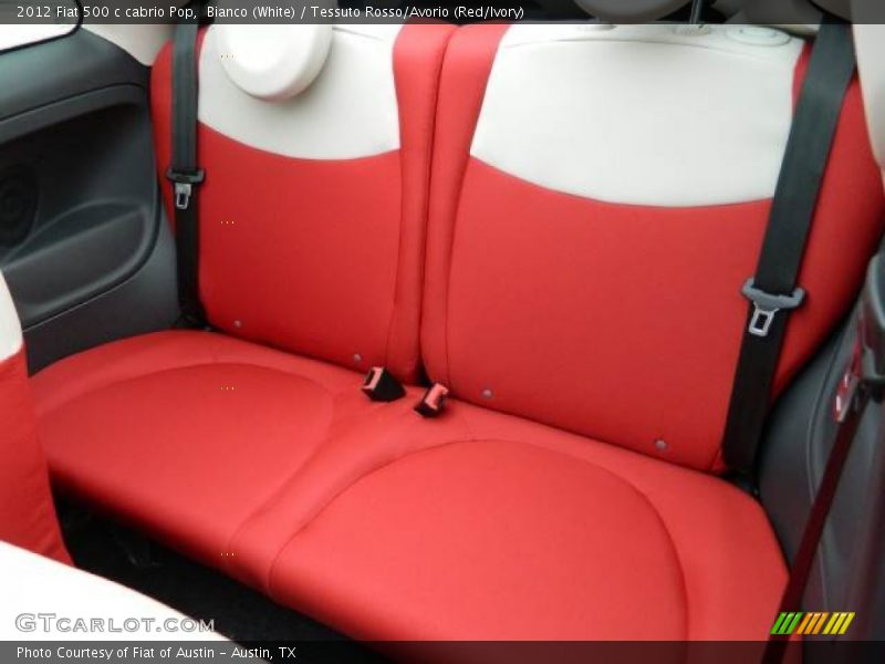  2012 500 c cabrio Pop Tessuto Rosso/Avorio (Red/Ivory) Interior