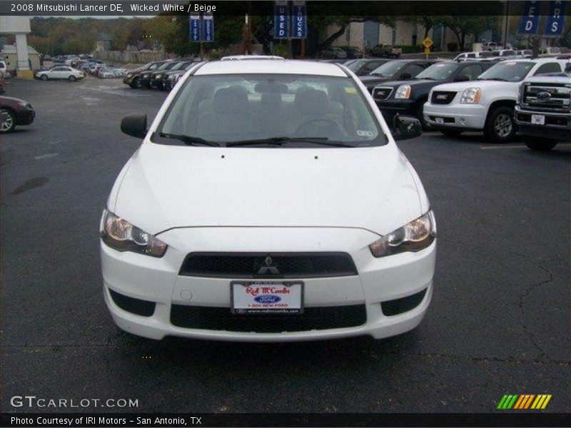 Wicked White / Beige 2008 Mitsubishi Lancer DE