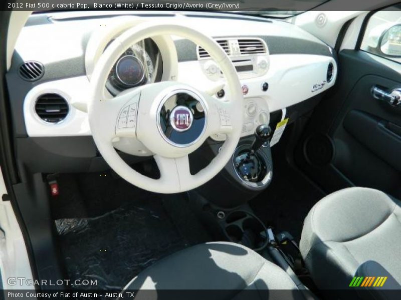 Tessuto Grigio/Avorio (Grey/Ivory) Interior - 2012 500 c cabrio Pop 