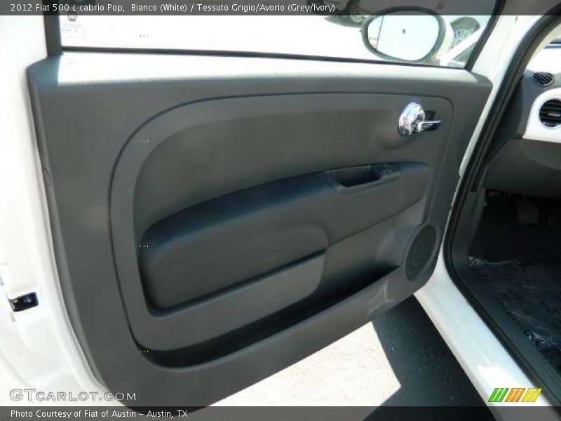 Bianco (White) / Tessuto Grigio/Avorio (Grey/Ivory) 2012 Fiat 500 c cabrio Pop