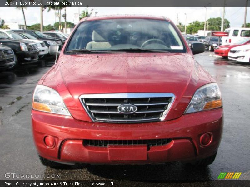 Radiant Red / Beige 2007 Kia Sorento LX