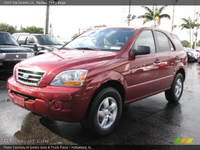 Radiant Red / Beige 2007 Kia Sorento LX