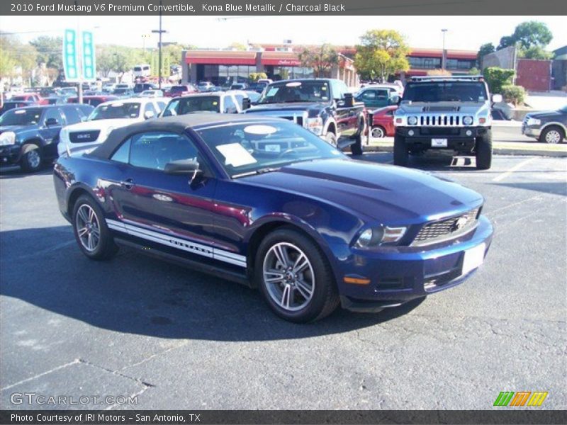 Kona Blue Metallic / Charcoal Black 2010 Ford Mustang V6 Premium Convertible