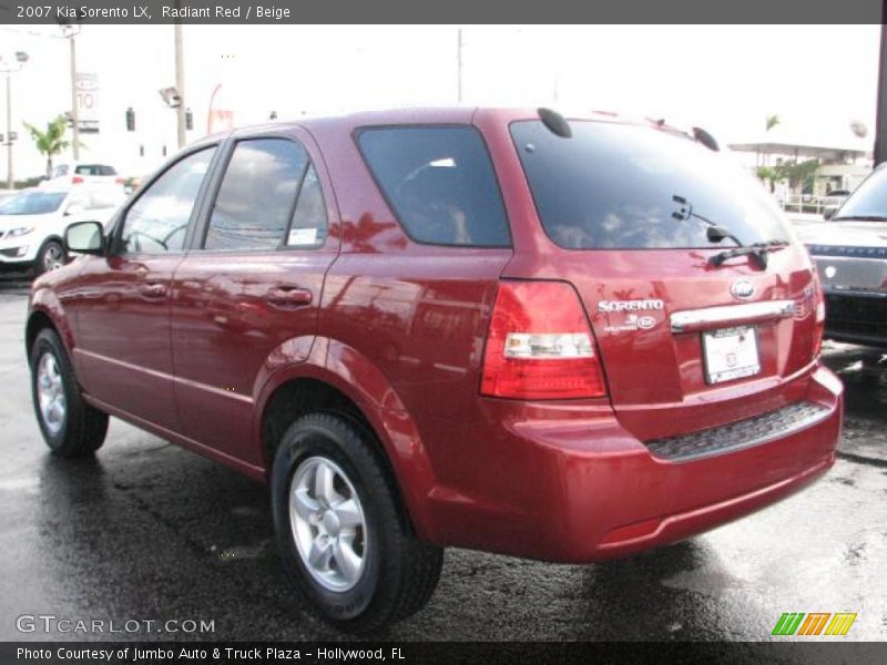 Radiant Red / Beige 2007 Kia Sorento LX