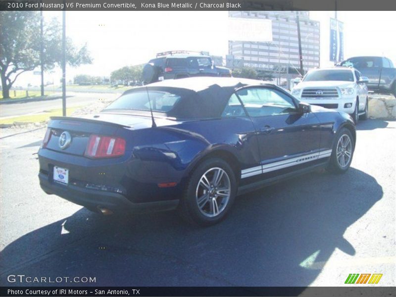 Kona Blue Metallic / Charcoal Black 2010 Ford Mustang V6 Premium Convertible