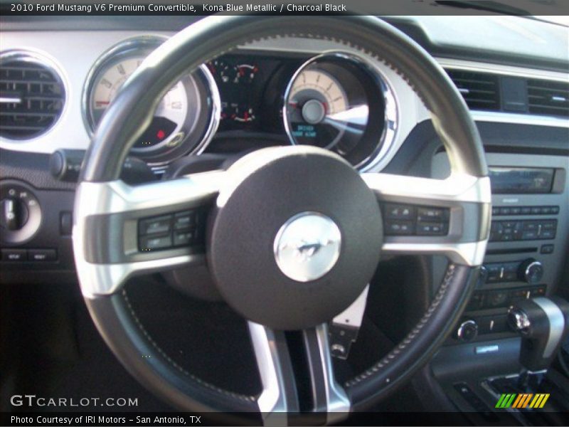 Kona Blue Metallic / Charcoal Black 2010 Ford Mustang V6 Premium Convertible