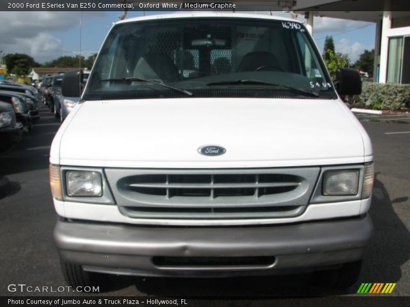 Oxford White / Medium Graphite 2000 Ford E Series Van E250 Commercial