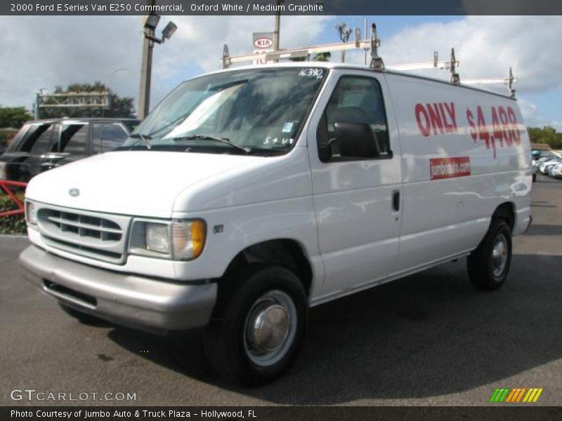 Oxford White / Medium Graphite 2000 Ford E Series Van E250 Commercial