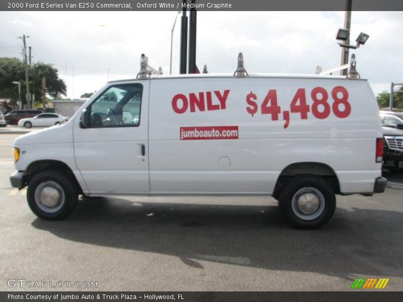 Oxford White / Medium Graphite 2000 Ford E Series Van E250 Commercial