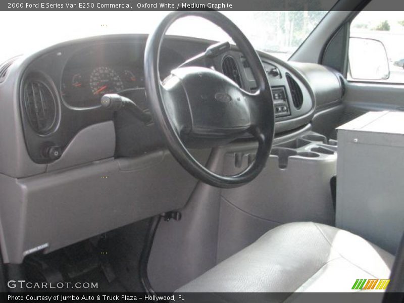 Oxford White / Medium Graphite 2000 Ford E Series Van E250 Commercial