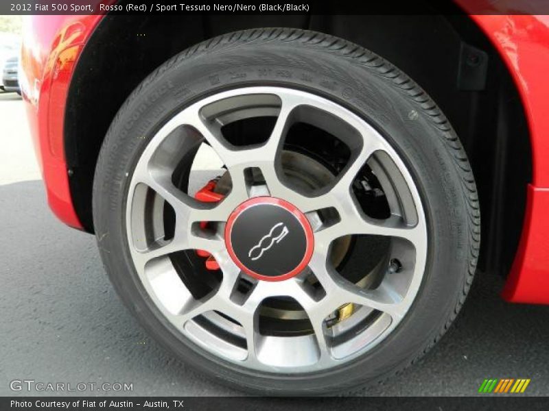 Rosso (Red) / Sport Tessuto Nero/Nero (Black/Black) 2012 Fiat 500 Sport